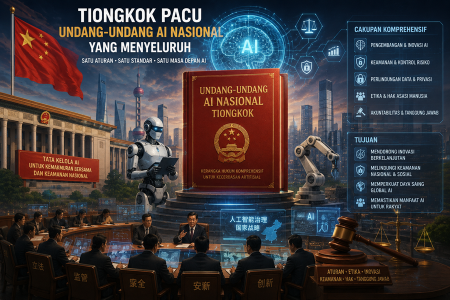 Tiongkok Pacu Undang-Undang AI Nasional yang Menyeluruh