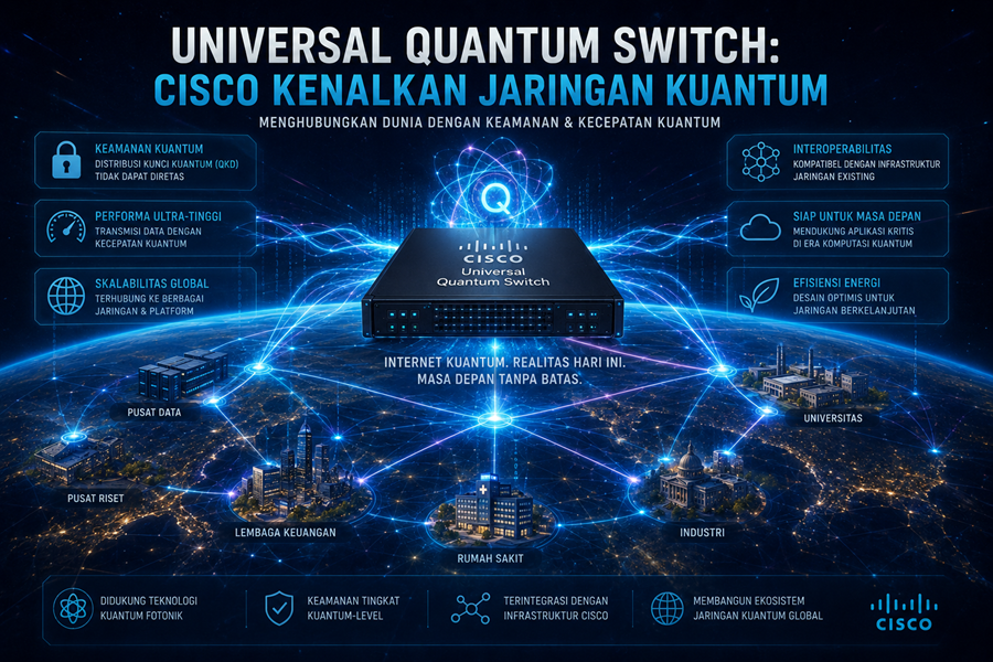 Universal Quantum Switch: Cisco Kenalkan Jaringan Kuantum