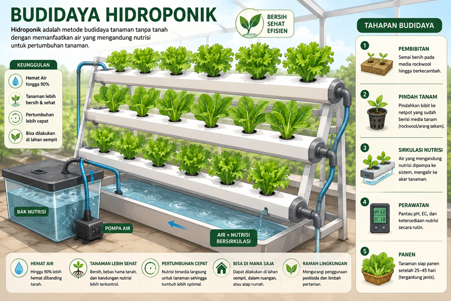 Tahapan Budidaya Hidroponik: Sayur dan Buah
